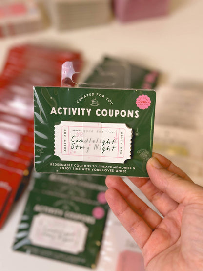Kids Christmas Activity Coupons – Holiday Mini Card Gift