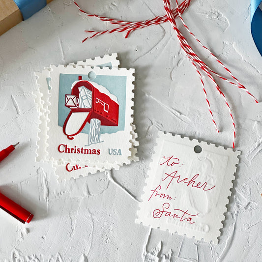 Christmas Mailbox Holiday Gift Tags (set of 6)