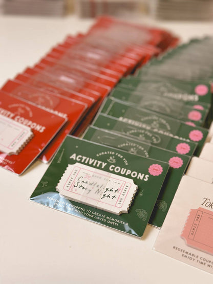Kids Christmas Activity Coupons – Holiday Mini Card Gift